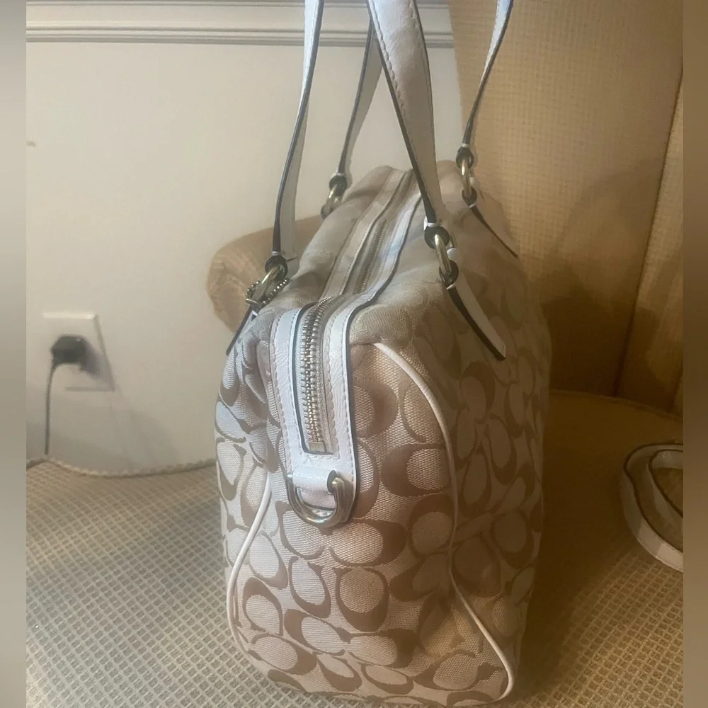 Coach Signature stripe Nancy purse - GUC